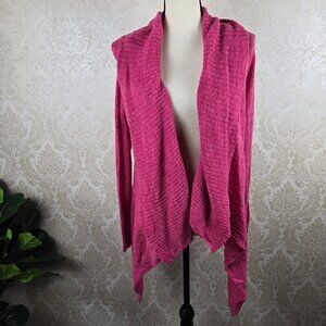 Alfani Size Medium Raspberry Open Front Asymmetric Cardigan No Closure NWT